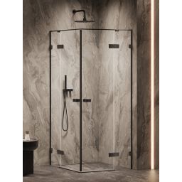 New Trendy Oxia Black kabina prysznicowa 80x80 cm kwadratowa czarny mat/szkło przezroczyste AXJ-0393