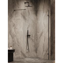 New Trendy Oxia Black ścianka prysznicowa walk-in 100 cm czarny mat/szkło przezroczyste AXJ-0424