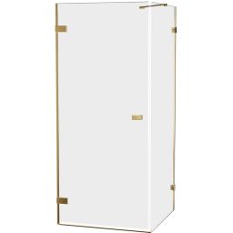 New Trendy Oxia Gold Brushed kabina prysznicowa 80x80 cm kwadratowa lewa złoty szczotkowany/szkło przezroczyste AXJ-0491-WU