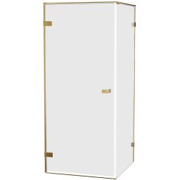 New Trendy Oxia Gold Brushed kabina prysznicowa 80x80 cm kwadratowa lewa złoty szczotkowany/szkło przezroczyste AXJ-0491