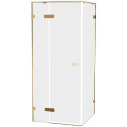 New Trendy Oxia Gold Brushed kabina prysznicowa 80x80 cm kwadratowa lewa złoty szczotkowany/szkło przezroczyste AXJ-0533