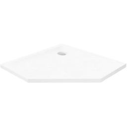 New Trendy Mild Stone brodzik 90x90 cm pięciokątny biały B-0540