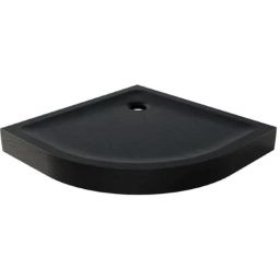 New Trendy Mild Stone brodzik 90x90 cm półokrągły czarny B-0559