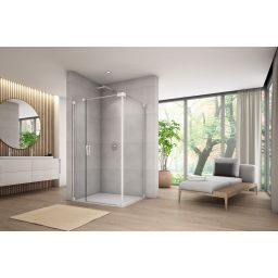 Ronal Cadura ścianka prysznicowa 120 cm boczna biały mat/szkło przezroczyste CAT21200907