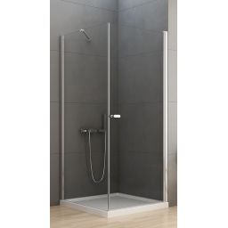 New Trendy New Soleo kabina prysznicowa 80 cm kwadratowa chrom/szkło przezroczyste D-0140A/D-0087B