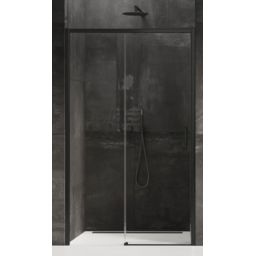 New Trendy Prime drzwi prysznicowe 120 cm rozsuwane lewe czarny mat/szkło przezroczyste D-0320A