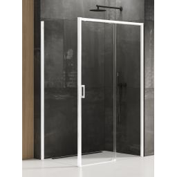 New Trendy Prime White kabina prysznicowa 120x80 cm prawa biały mat/szkło przezroczyste D-0405A/D-0219B