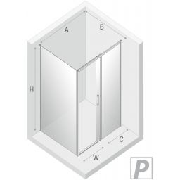 New Trendy Prime White kabina prysznicowa 160x70 cm prawa biały mat/szkło przezroczyste D-0413A/D-0218B