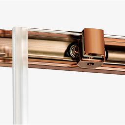 New Trendy Prime Copper Brushed kabina prysznicowa 100x100 cm kwadratowa miedź szczotkowany/szkło przezroczyste D-0812A/D-0813A