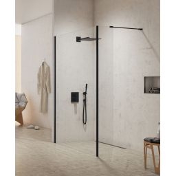 New Trendy New Modus Black ścianka prysznicowa walk-in 100 cm czarny mat/szkło przezroczyste EXK-0066