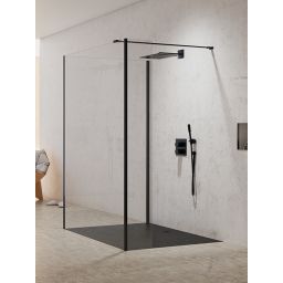 New Trendy New Modus Black ścianka prysznicowa walk-in 80 cm czarny mat/szkło przezroczyste EXK-0078