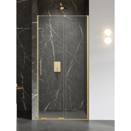 New Trendy Smart Gold Brushed drzwi prysznicowe 130 cm rozsuwane złoty szczotkowany/szkło przezroczyste EXK-7504