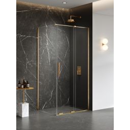 New Trendy Smart Gold Brushed kabina prysznicowa 100x90 cm prostokątna złoty szczotkowany/szkło przezroczyste EXK-7526