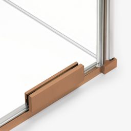 New Trendy Smart kabina prysznicowa 120x100 cm prostokątna miedź szczotkowana/szkło przezroczyste EXK-7714