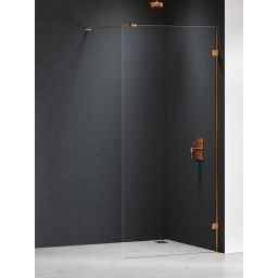 New Trendy Eventa Copper Brushed ścianka prysznicowa walk-in 90 cm miedź szczotkowany/szkło przezroczyste EXK-8159
