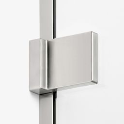 New Trendy Avexa Nickel Brushed drzwi prysznicowe 130 cm uchylne prawe nikiel szczotkowany/szkło przezroczyste EXK-8468