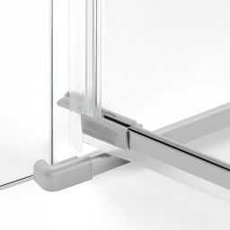 New Trendy Avexa Nickel Brushed kabina prysznicowa 80x80 cm pięciokątna prawa nikiel szczotkowany szczotkowany/szkło przezroczyste EXK-8557