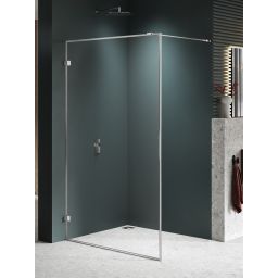 New Trendy Avexa Nickel Brushed ścianka prysznicowa walk-in 50 cm nikiel szczotkowany/szkło przezroczyste EXK-8646