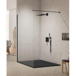 New Trendy New Modus Black ścianka prysznicowa walk-in 140 cm czarny mat/szkło przezroczyste EXK-0063