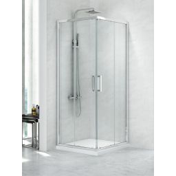 New Trendy New Praktic kabina prysznicowa 90x90 cm kwadratowa chrom połysk/szkło przezroczyste K-0466