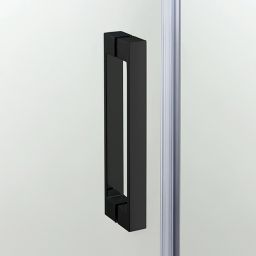 New Trendy New Komfort Black kabina prysznicowa 90x90 cm półokrągła czarny mat/szkło przezroczyste K-0469