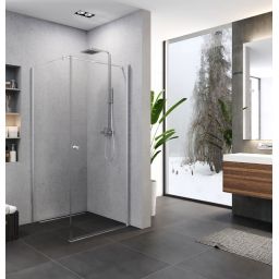 New Trendy Superia kabina prysznicowa 80 cm kwadratowa chrom/szkło przezroczyste K-0586