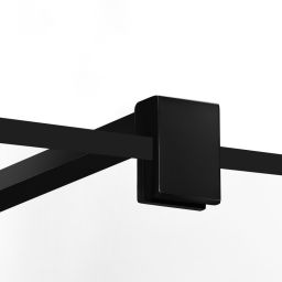 New Trendy Superia Black kabina prysznicowa 90 cm kwadratowa lewa czarny mat/wzór pasy K-0596