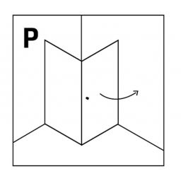 New Trendy Superia White kabina prysznicowa 90 cm kwadratowa prawa biały mat/wzór kratka K-0795