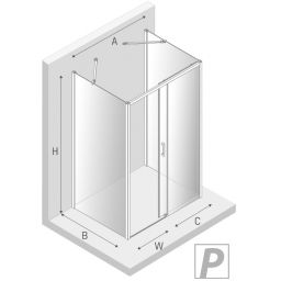 New Trendy Prime White kabina prysznicowa 130x90 cm prostokątna biały mat/szkło przezroczyste K-1046