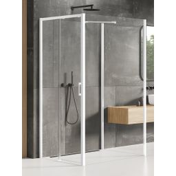 New Trendy Prime White kabina prysznicowa 100x90 cm lewa biały mat/szkło przezroczyste K-1062