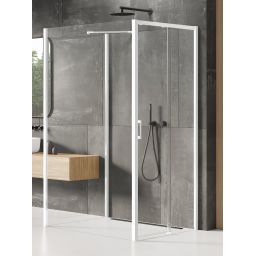 New Trendy Prime White kabina prysznicowa 100x90 cm prawa biały mat/szkło przezroczyste K-1074