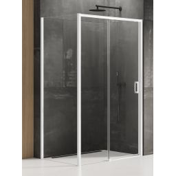 New Trendy Prime White kabina prysznicowa 100x80 cm lewa biały mat/szkło przezroczyste K-1357