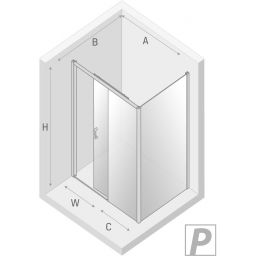 New Trendy Prime White kabina prysznicowa 160x70 cm prostokątna biały mat/ K-1408