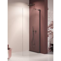 New Trendy Nesta Black ścianka prysznicowa walk-in 120 cm czarny mat/szkło przezroczyste K-1727-WL