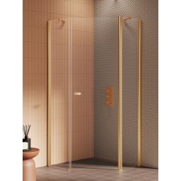 New Trendy New Soleo Gold Brushed kabina prysznicowa 90x90 cm złoty szczotkowany/szkło przezroczyste K-3582