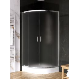 New Trendy Suvia kabina prysznicowa 90x90 cm półokrągła chrom połysk/szkło satynowe K-5120