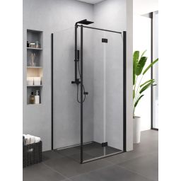 New Trendy Superia kabina prysznicowa 80x90 cm prostokątna czarny mat/szkło przezroczyste K-5173