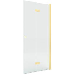 New Trendy New Soleo Gold Brushed ścianka prysznicowa walk-in 90 cm prawa złoty szczotkowany/szkło przezroczyste K-5774