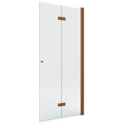 New Trendy New Soleo Copper Brushed ścianka prysznicowa walk-in 90 cm prawa miedź szczotkowana/szkło przezroczyste K-5784