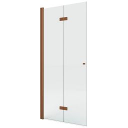 New Trendy New Soleo Copper Brushed ścianka prysznicowa walk-in 100 cm lewa miedź szczotkowana/szkło przezroczyste K-5785