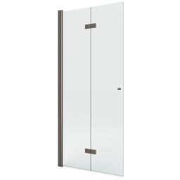 New Trendy New Soleo Gunmetal Brushed ścianka prysznicowa walk-in 90 cm lewa gunmetal szczotkowany/szkło przezroczyste K-5793