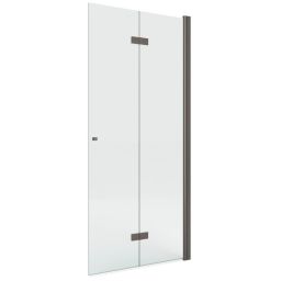 New Trendy New Soleo Gunmetal Brushed ścianka prysznicowa walk-in 90 cm prawa gunmetal szczotkowany/szkło przezroczyste K-5794