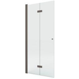 New Trendy New Soleo Gunmetal Brushed ścianka prysznicowa walk-in 100 cm lewa gunmetal szczotkowany/szkło przezroczyste K-5795