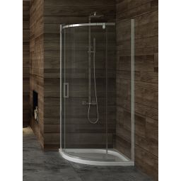 New Trendy New Komfort kabina prysznicowa 80x80 cm półokrągła chrom/szkło przezroczyste K-0434