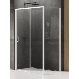 New Trendy Prime White kabina prysznicowa 100x90 cm prostokątna biały mat/ K-1386