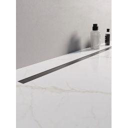 New Trendy Visio Slim gunmetal szczotkowany odpływ liniowy 80 cm OL-0093