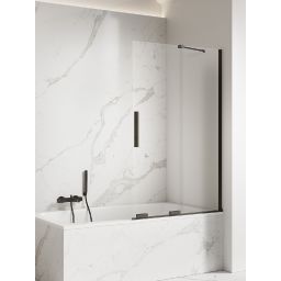 New Trendy Smart Black parawan nawannowy 100 cm 2-częściowy czarny mat/szkło przezroczyste EXK-4200-WU