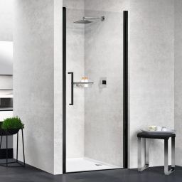 Novellini Young 1B drzwi prysznicowe 67 cm czarny/szkło przezroczyste Y21B67-1H