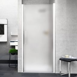 Novellini Young 1B drzwi prysznicowe 72 cm biały mat/szkło satynowe Y21B72-4U