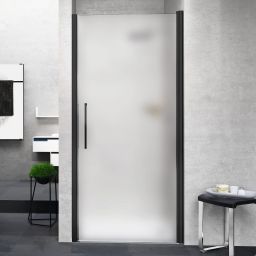 Novellini Young 1B drzwi prysznicowe 79 cm czarny/szkło satynowe Y21B79-4H